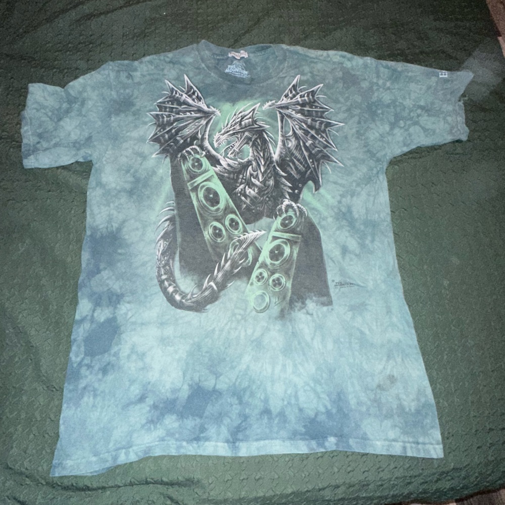 Dragon Graphic Tie-Dye T-Shirt XL